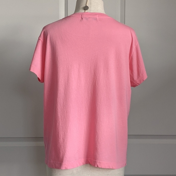 Wildfox Tee Sandy Skin Salty Rims Cotton Short Sleeves Crew Neck Pink L NWT - Picture 7 of 12